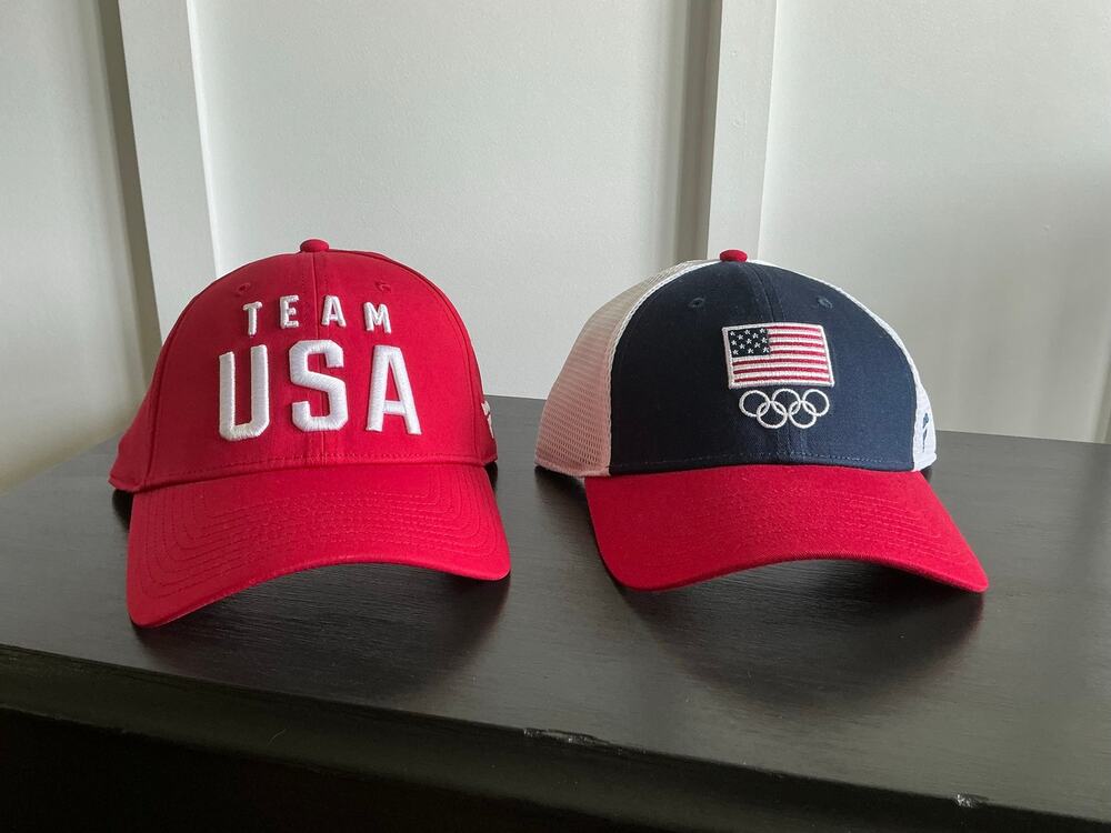 Lot of 2 Fanatics Team USA Olympics Snapback Hats New with Tags
